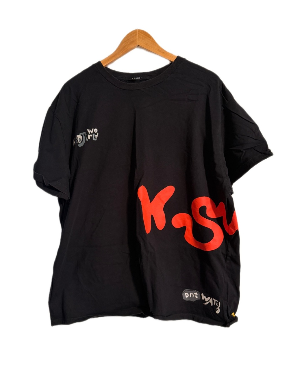 Ksubi Black Tee with Red Graphic